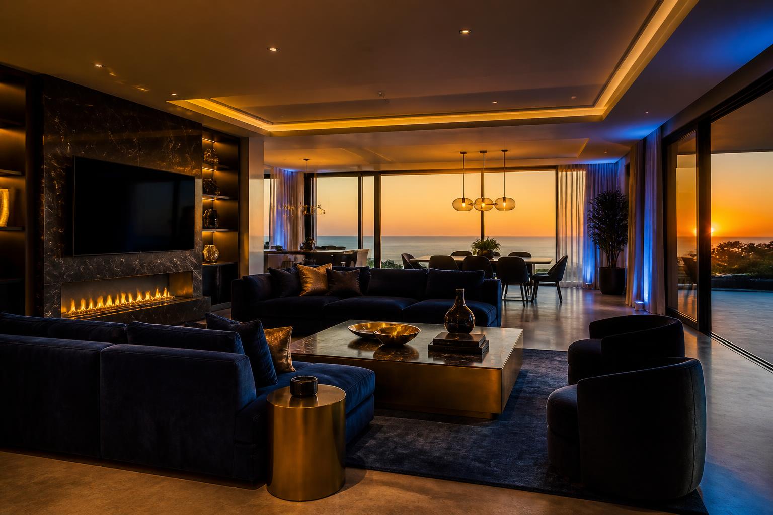 Cinematic luxury interior